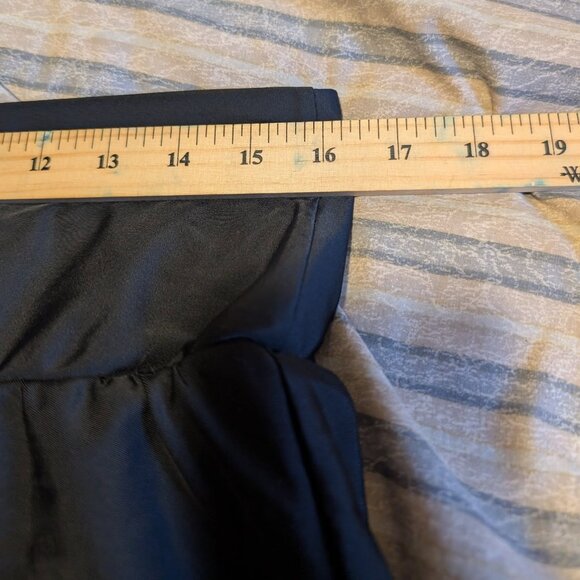 Christina Swim Mini Skirt Black Stretch Pull on Nylon with Briefs Pleated Front - Picture 2 of 4